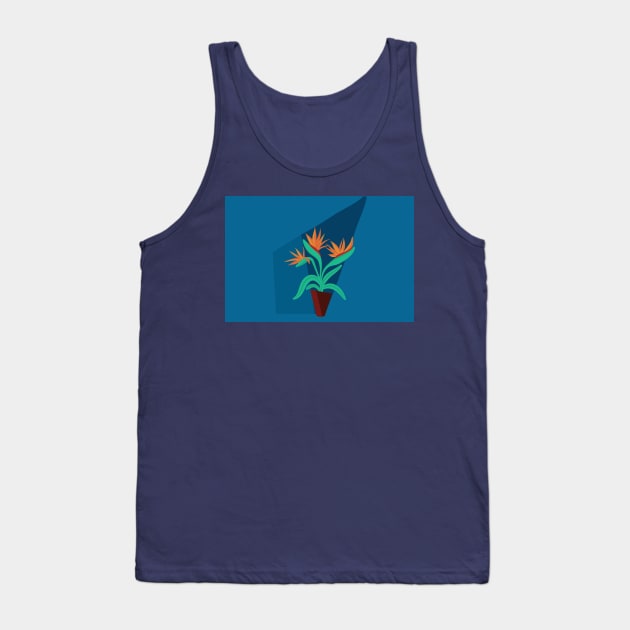 Bird of Paradise Flowers Bouquet Vase Tank Top by oknoki